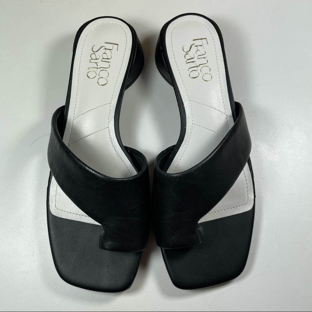 NWT Franco Sarto Leria black soft leather sandal Size 6 - Picture 3 of 8